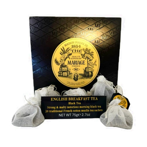Mariage Frères Mariage Freres - ENGLISH BREAKFAST (TB702) - 30 Muslin Tea Sachet / bags