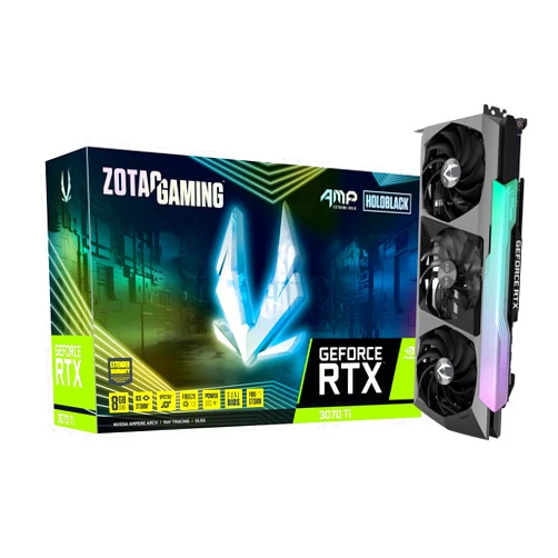 ZOTAC Gaming GeForce RTX 3070 Ti AMP Extreme Holo 8GB GDDR6X 256-bit 19 Gbps PCIE 4.0 Graphics Card, HoloBlack, IceStorm 2.0 Advanced Cooling, Spectra 2.0 RGB Lighting, ZT-A30710B-10P (Renewed)