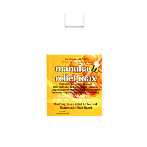 SimpliWell 1 Pack Manuka Honey Shampoo, Folliculitis Shampoo, Seborrheic Shampoo, Anti-Dandruff & Fast Acting Shampoo, Folliculitis, Dandruff, Scalp Psoriasis, Relieve From Itchy and Dry Scalp, Soothing Scalp