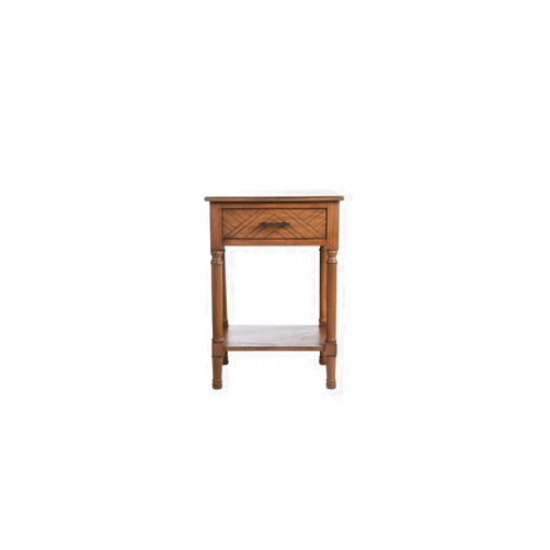 Safavieh Home Collection Peyton Brown 1-Drawer Lower Shelf Accent Table ACC5704C, 0