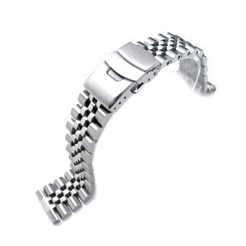 Strapcode Watch Strap 22mm Super-J Louis 316L Stainless Steel Watch Band, straight end universal version