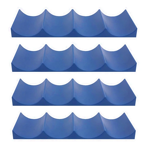 CALIDAKA 4Pcs European Style Wine Rack Countertop Wine Bottle Display Mat Wine Holder Storage Organizer Can Easy Stacker Storage Rack for Kitchen Countertops Pantry Fridge(Dark Blue)