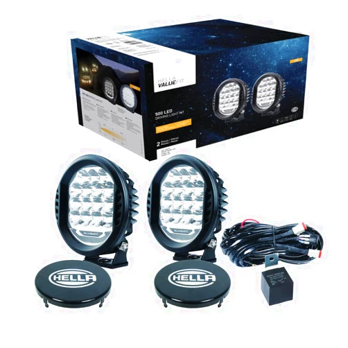 Hella ValueFit 500 LED Series - LED Driving Lamp Kit – Universal Off-Road Light for Pickup Trucks, ATV, SUV, 4x4, Jeep, Tractors / 358117171