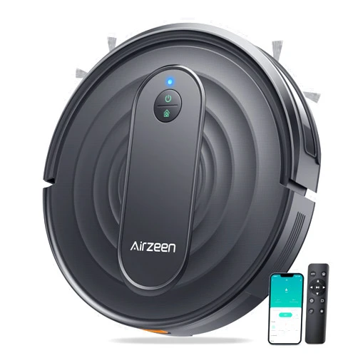 Airzeen Robot Vacuum Cleaner with 3000Pa Suction,Personalized Cleaning Settings,Auto Self-Charging Robotic Vacuum,Carpet Booster,App/Alexa/Remote Control, Ideal for Pet Hair/Hard Floor/Carpet,R7