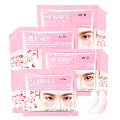 Ruzzut Under Eye Patches -30 Pairs Sakura Essence Eye Masks for Puffy Eyes,Reducing Dark Circles,Anti-Aging&Refreshing,Moisturizing Eye Pads for Face Treatment,Sakura Pink