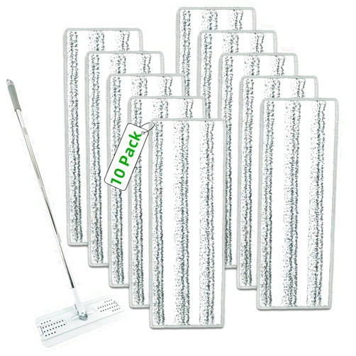 ZQZiQi 10 Pack Microfiber Flat Mop Pads Compatible with JOYMOOP, Libman, Oshang Flat Mop or Mop Bucket Set and Most 13