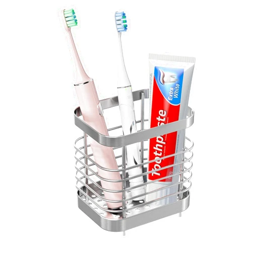 Sgokuno Toothbrush holders for Bathroom - Sgokuno Stainless Steel toothbrush holder Wall Toothpaste Holder Shower Razor Holder Toothbrush organizer for Easy Bathroom Storage