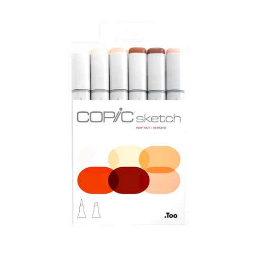 Copic Sketch, Alcohol Markers, 6pc Set, Portrait
