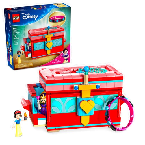 LEGO ǀ Disney Snow White’s Jewelry Box, Snow White and The Evil Queen Mini Doll Figures, Building Disney Toy for Kids, Birthday Gift for 6 Years Old Girls and Boys, Play Disney Bracelet, 43276