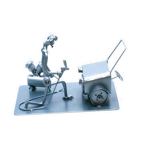 Handmade Car painting service decor, nuts and bolts metal sculpture, Auto sprayer gift, Auto body painter metal figurine, Automotive sprayer statue