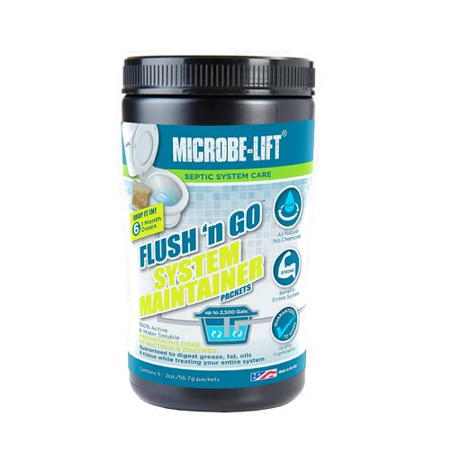 MICROBE-LIFT Septic Tank Treatment, Flush 'N Go System Maintainer, 6 2OZ Packets