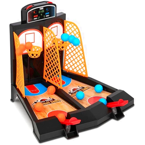 Playee Basketball Desktop Game – Mini Shooting Tabletop Toy for Kids & Adults – Stress Relief Finger Hoop Game – Arcade Gaming Toy for Home Office, Desk Games for Boys Girls Indoor and Outdoor, Sports Gifts