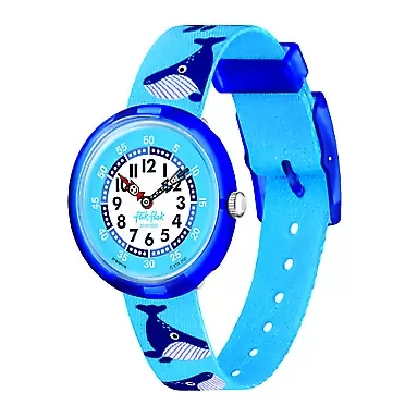 Flik Flak Unisex-Kid's Standard (R25 Story TIME) bio-sourced Plastic Quartz Silicone Strap, Blue, 20 Casual Watch (Model: ZFBNP176)