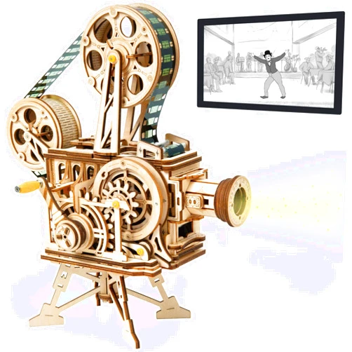 ROKR 3D Wooden Puzzles Vitascope for Adults - Model Building Kits Mechanical Construction for Adults to Build, Educational Brain Teaser DIY Crafts Kits, Halloween Collection Gifts for Men (Vitascope)