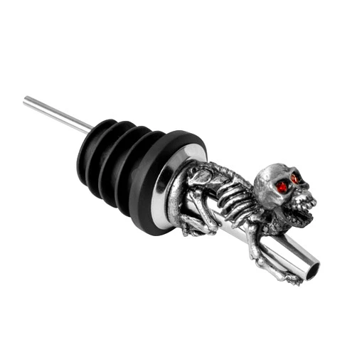 CAIRIAC Skull Wine Pourer Whiskey Pourer Skeleton Head Alcohol Pourer Skull Decanter Spout for Alcohol Enthusiasts, Theme Party Organizers, Decorative Collectors