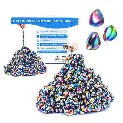 Jollicube 550pcs Desk Fidget Toys for Adults,Stress & Anxiety Relief, Sensory Fidget Toys for Office, ADHD, Autism,Ideal Gift (Colorful)