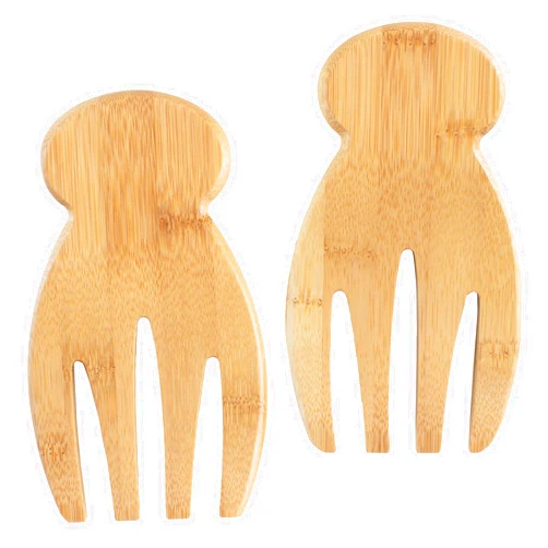 Totally Bamboo Salad Hands – Bamboo Salad Serving Utensils for Serving & Tossing