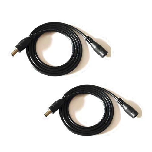 HUALAND 2PCS 3.28ft Black 5.5mm x 2.1mm DC Plug Extension Cable for Power Adapter 12v dc Extension 5.5mm x 2.1mm Extension 22AWG