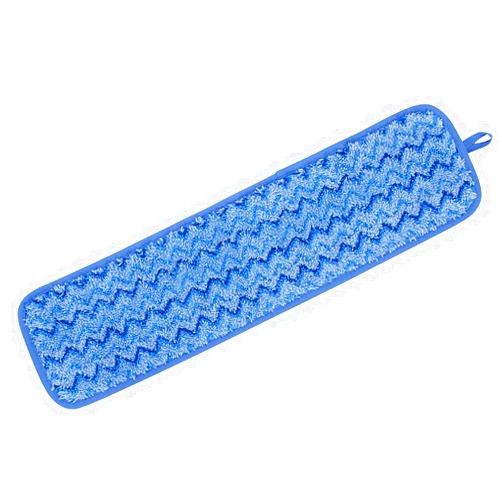 Rubbermaid Commercial Products Mop Head for Microfiber Damp Mop, 18-Inch, Blue, Heavy-Duty Single Sided Cleaning Cloth for Hardwood/Tile/Laminated Floors in Kitchen/Lobby/Office