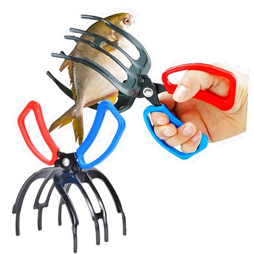 BLEAKTEIR Upgrade 3 Claw Fish Gripper - 2024 New Metal Fish Grippers for Fishing, Multifunctional Three Teeth Fishing Pliers for Most Freshwater Fish Grip Tackle Holder