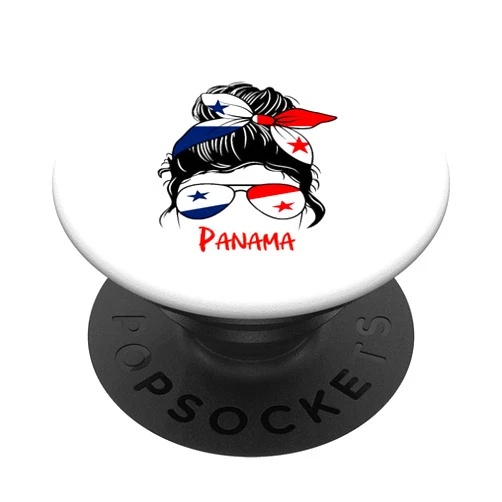 Panamanian Girl Panama Chica Panameña flag PopSockets Swappable PopGrip
