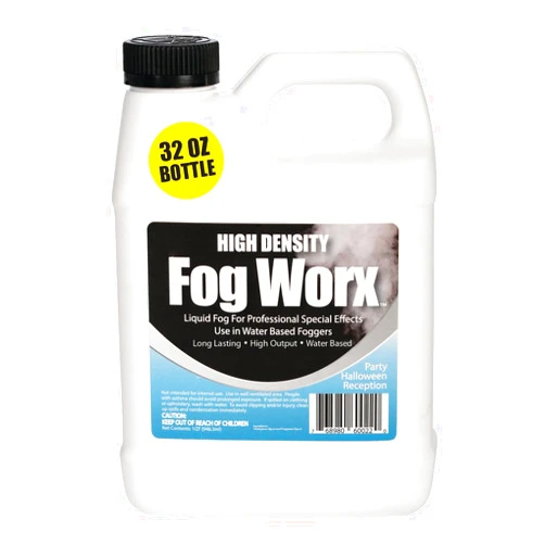 Sanco Industries FogWorx Extreme High Density Fog Juice - Long Lasting, High Output, Odorless Water Based Machine Fluid - 1 Quart, 32 Ounces for 400 to 1500 Watt Machines