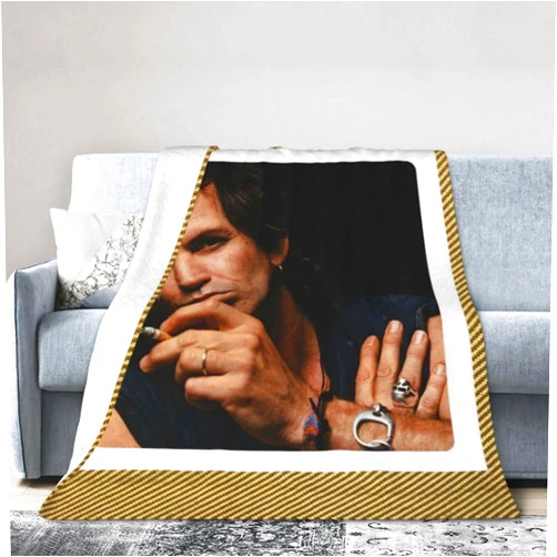 URHFGWLJU Keith Richards Flannel Fleece Blanket Warm Decorations Air Conditioned Blankets for Couch Sofa Living Room 40