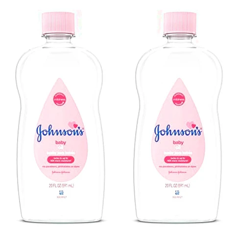Johnson's Baby Johnson & Johnson SLC (Cosmetics) Baby Oil, 20 Fl Oz (Pack of 2)