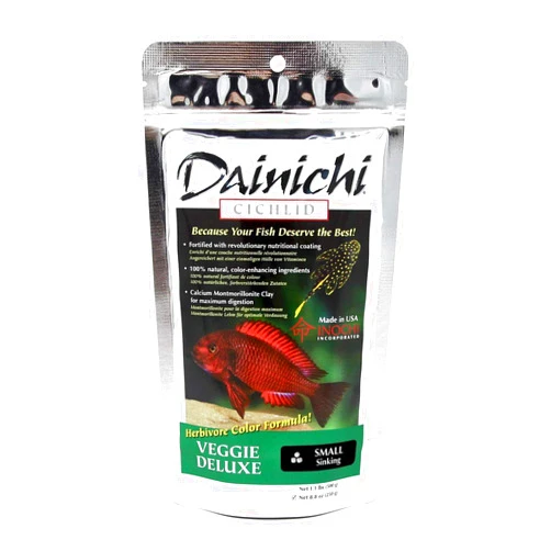 Dainichi CICHLID - Veggie Deluxe Sinking (8.8 oz) Bag - Small Pellet