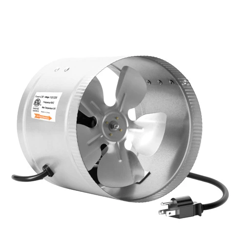 iPower 8 Inch Inline Booster Duct Fan, 420 CFM Exhaust Fan HVAC, Duct Blower for Bathroom, Kitchen, Basement, Attic and Grow Tent