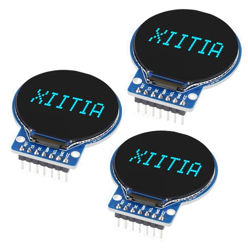 XIITIA 3pcs DC 3.3V 1.28 Inch TFT LCD Display Module Round RGB 240 * 240 GC9A01 Driver 4 Wire SPI Interface 240x240 PCB for Arduino