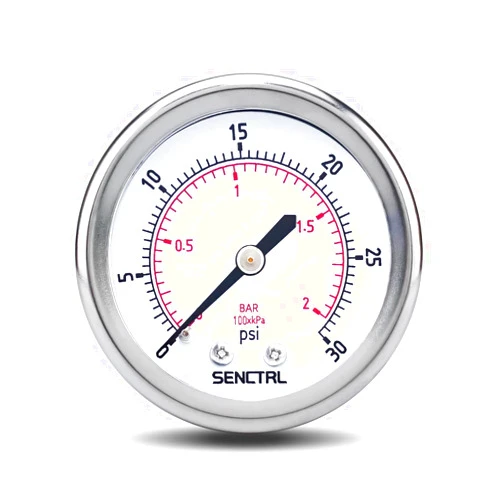 Senctrl 0-30 Psi Low Pressure Gauge, 2
