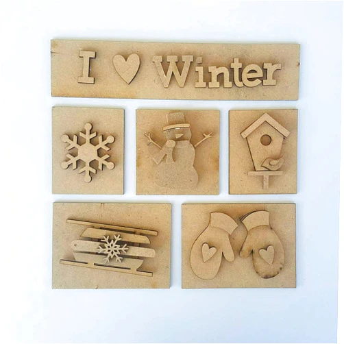 Foundations Decor Foundations Décor, Shadow Box Kit - I 'heart' Winter