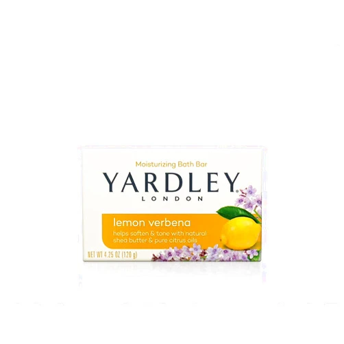 Yardley London Lemon Verbena with Shea Butter & Pure Citrus Oil Moisturizing Bar (Pack of 20)