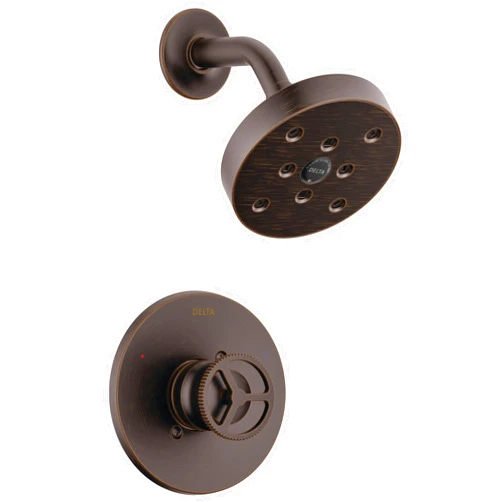 Delta Faucet Trinsic 14 Series Oil Rubbed Bronze Shower Faucet with H2Okinetic Shower Head, Shower Faucet Set, Shower Trim Kit, Shower Fixtures, Venetian Bronze T14258-RB (Valve Not Included)