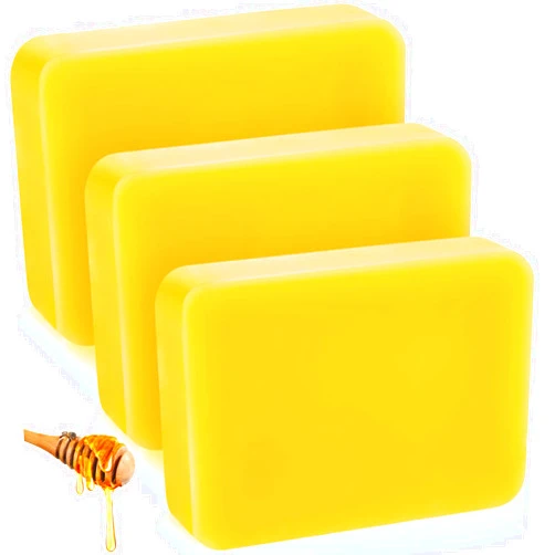 Treela 3 LB Yellow Beeswax Block Pure Natural Beeswax Cosmetic Grade Wax Block for Moisturizer Lotions Creams Lip Balms Soaps Candle Making
