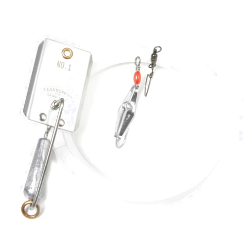 Clarkspoon Ready to Fish Planer Kit | Size 1 Planer with Rigged Original Clarkspoon | Size 00 Silver Clarkspoon | Quick and Easy Trolling Setup for Spanish Mackerel, Bluefish, Ribbonfish, and More!