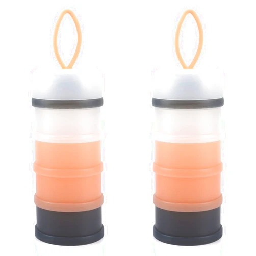 Accmor 2 Pack Baby Formula Dispenser On The Go, Stackable Non-Spill Portable Milk Powder Kids Snack Storage Container, BPA Free