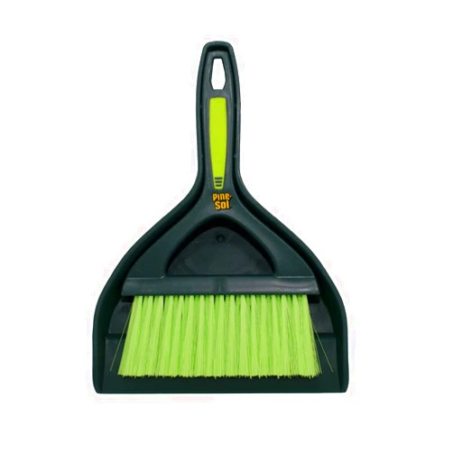 Pine-Sol Mini Dustpan and Brush Set | Nesting Snap-On Design | Portable, Compact Dust Pan and Hand Broom for Cleaning, Green