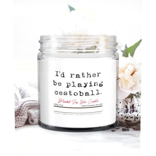Generic Cestoball Player Lover Coach Funny Scented Candle, Vanilla Cozy Candle, Unique Gag Idea, Him Her