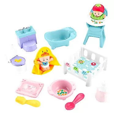 Fisher-Price Little People Babies Love & Care Gift Set, Figure and Accessories Set for Toddlers and Preschool Kids Ages 1 ½ 5 Years