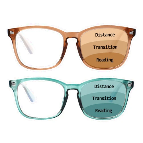 JOSCHOO 2 Pack Progressive Multifocus Computer Reading Glasses Anti Blue Light Readers for Women (2 Mix-2, 2.50, multiplier_x)