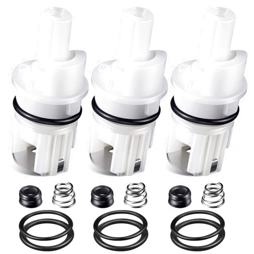 Enhon 3 Pack Faucet Cartridge Repair Kit Compatible with Detla RP17400 RP4993 Faucet Stem Seat Spring, O Ring, Cartridge Replacement Part for 2 Handle Bathroom Shower Tub, Kitchen Faucet Repair