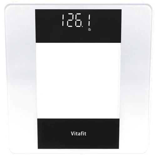 Vitafit Digital Body Weight Bathroom Scale, Weighing Professional Since 2001, Crystal Clear LED and Step-On, Batteries Included, 400lb/180kg, Silver