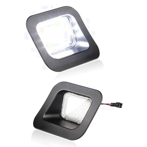 Carrep Full LED License Plate Light Assembly Tag Lamp,Super Bright Compatible with Ram 1500 2500 3500, Pack of 2 (White)