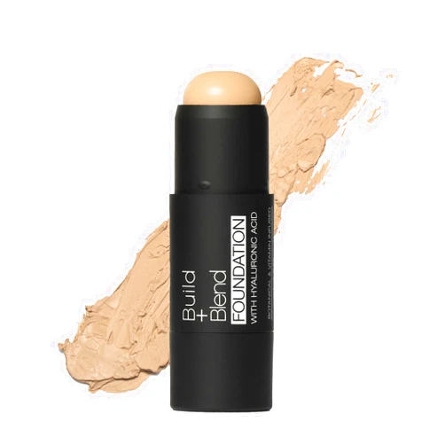 Palladio BUILD & BLEND Foundation Stick, Medium Coverage Buildable Contour Stick for Face, Ultra Blendable Creamy Formula for a Natural Shine Free Finish, Professional Makeup for Perfect Look, 0.25 Ounce (Natural Beige)