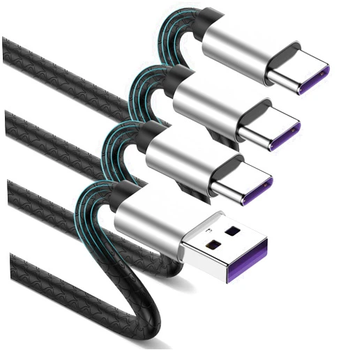CyvenSmart [3Pack 6ft]Usb A to Usb Type C Charging Cable Compatible with Samsung Galaxy S9 S10 S8 Plus Charger C Cord(3A Fast Charging),TPE Usbc Carplay Cord for iPhone 16 15 Pro Max Samsung A32/A12/A10e/A20/A51