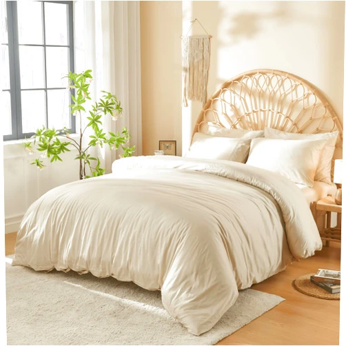 DOZ by SIJO DOZ 100% Long Staple Cotton Duvet Cover Set, Soft Sateen Weave Cotton, Smooth, Breathable, Cooling Duvet Covers, Hotel Comfort, 90