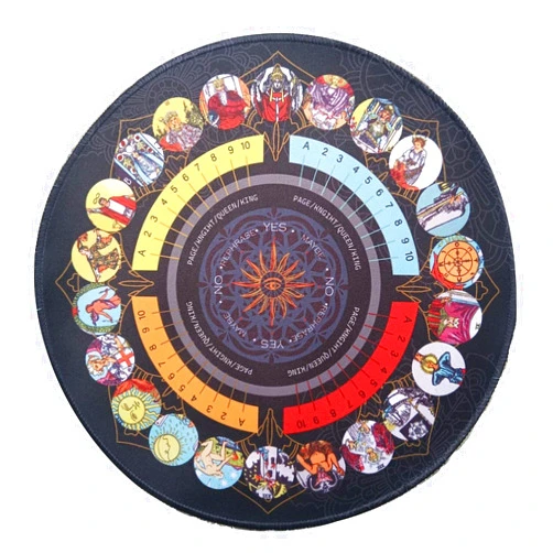 Littryee Pendulum Board Dowsing Divination, Altar Tarot Card Pad, Dowsing Pendulum Ceremony Rubber Mat, Dowsing Divination Metaphysical Message Board, Altar Supplies Divination Plate