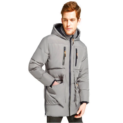 Orolay Men's Thickened Down Jacket Hooded Winter Puffer Jacket with 6 Pockets